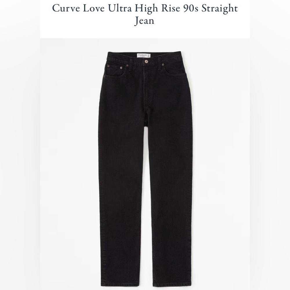 A&F Curve Love Ultra High Rise 90s Straight 000 extra short